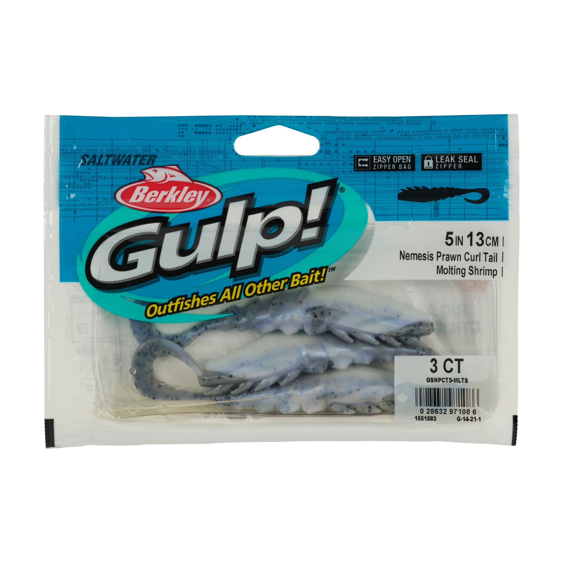 Gulp!® Saltwater Nemesis Prawn Curl Tail
