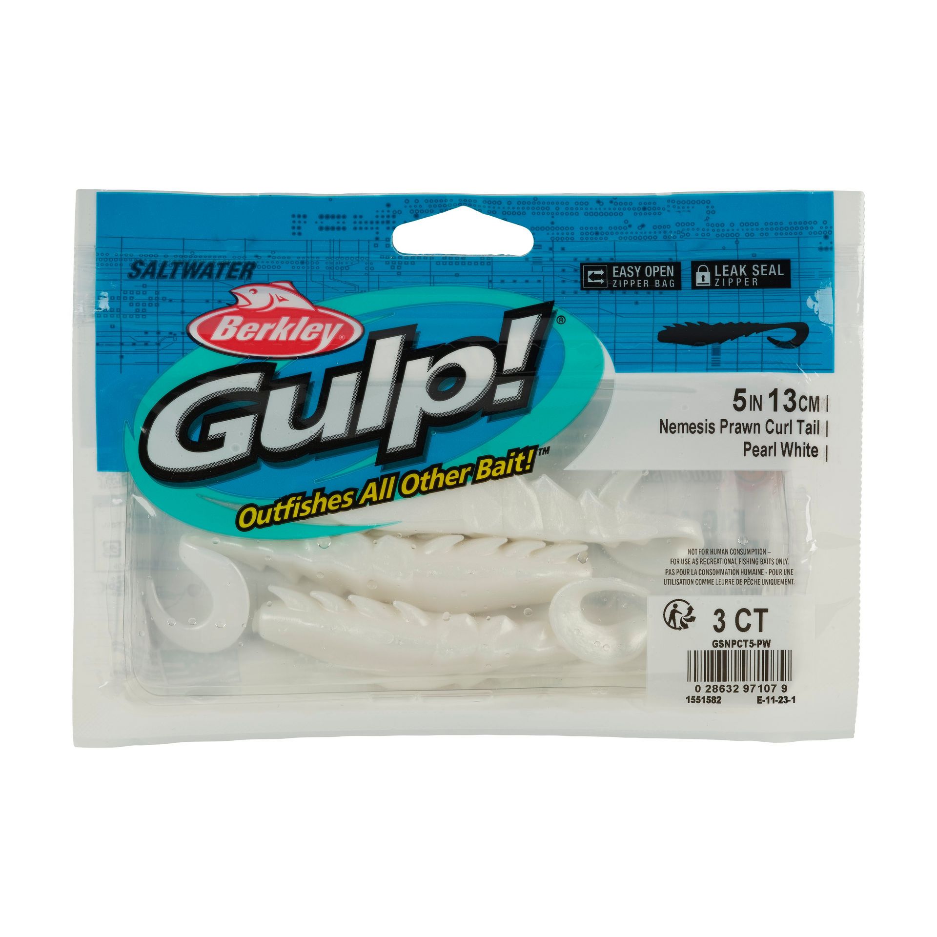 Gulp!® Saltwater Nemesis Prawn Curl Tail