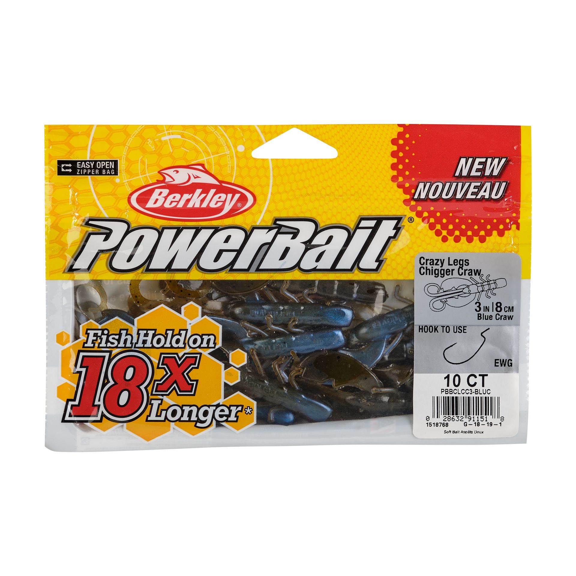 PowerBait® Crazy Legs Chigger Craw
