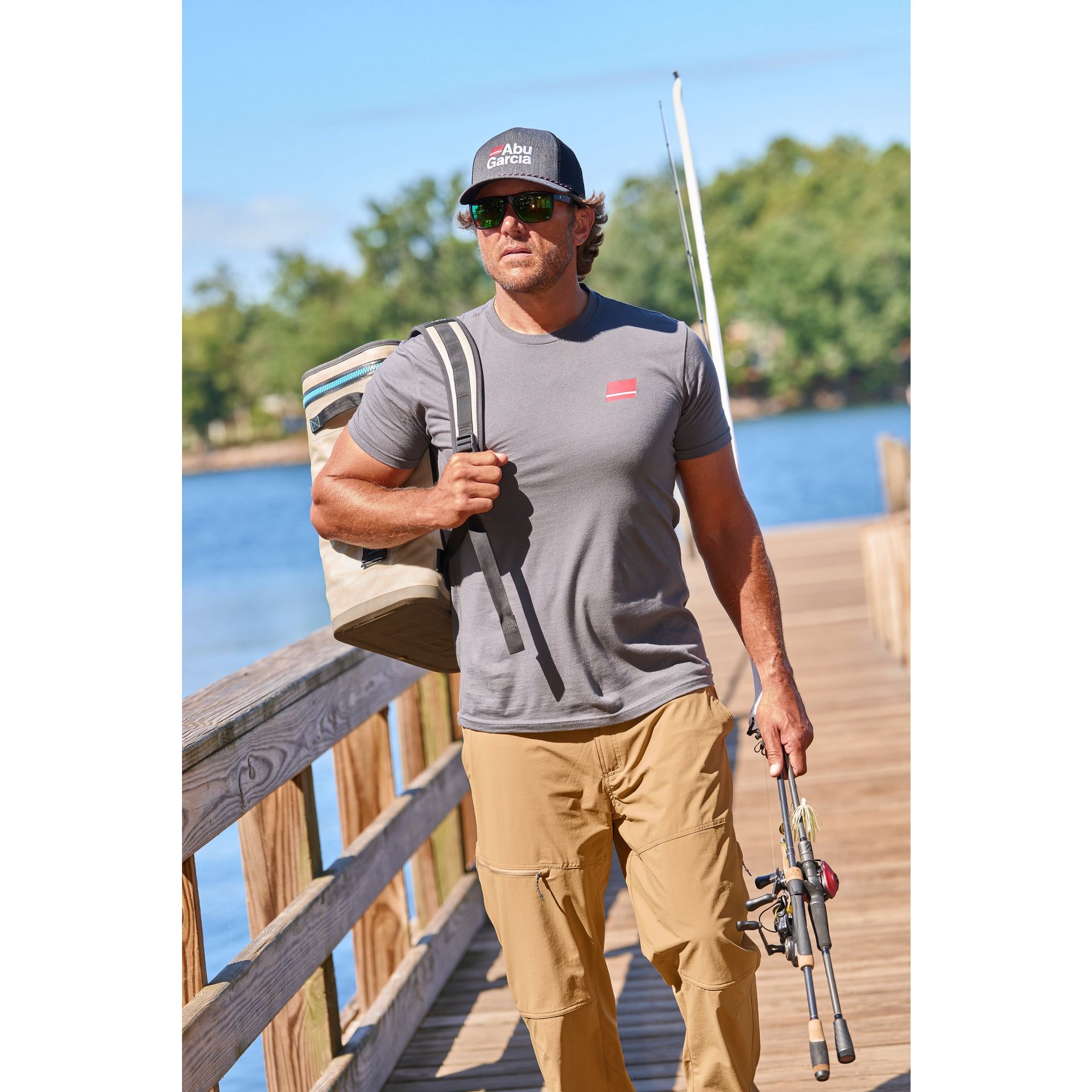 Stacked Logo Heather Rope Trucker