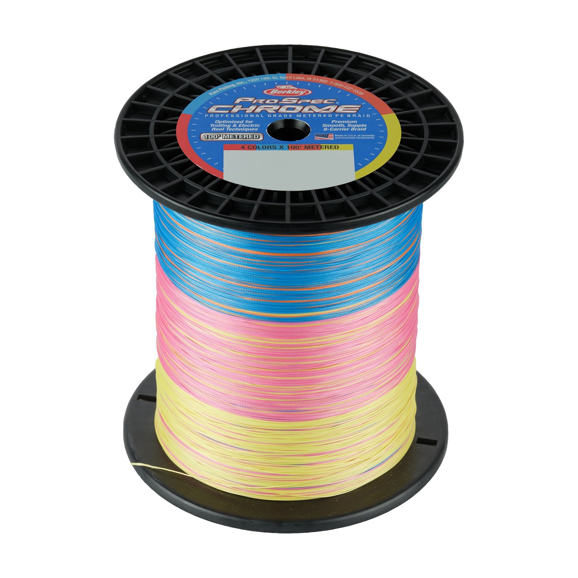 berkley bulk fishing line ProSpec® Chrome 4 x 100' Metered Braid