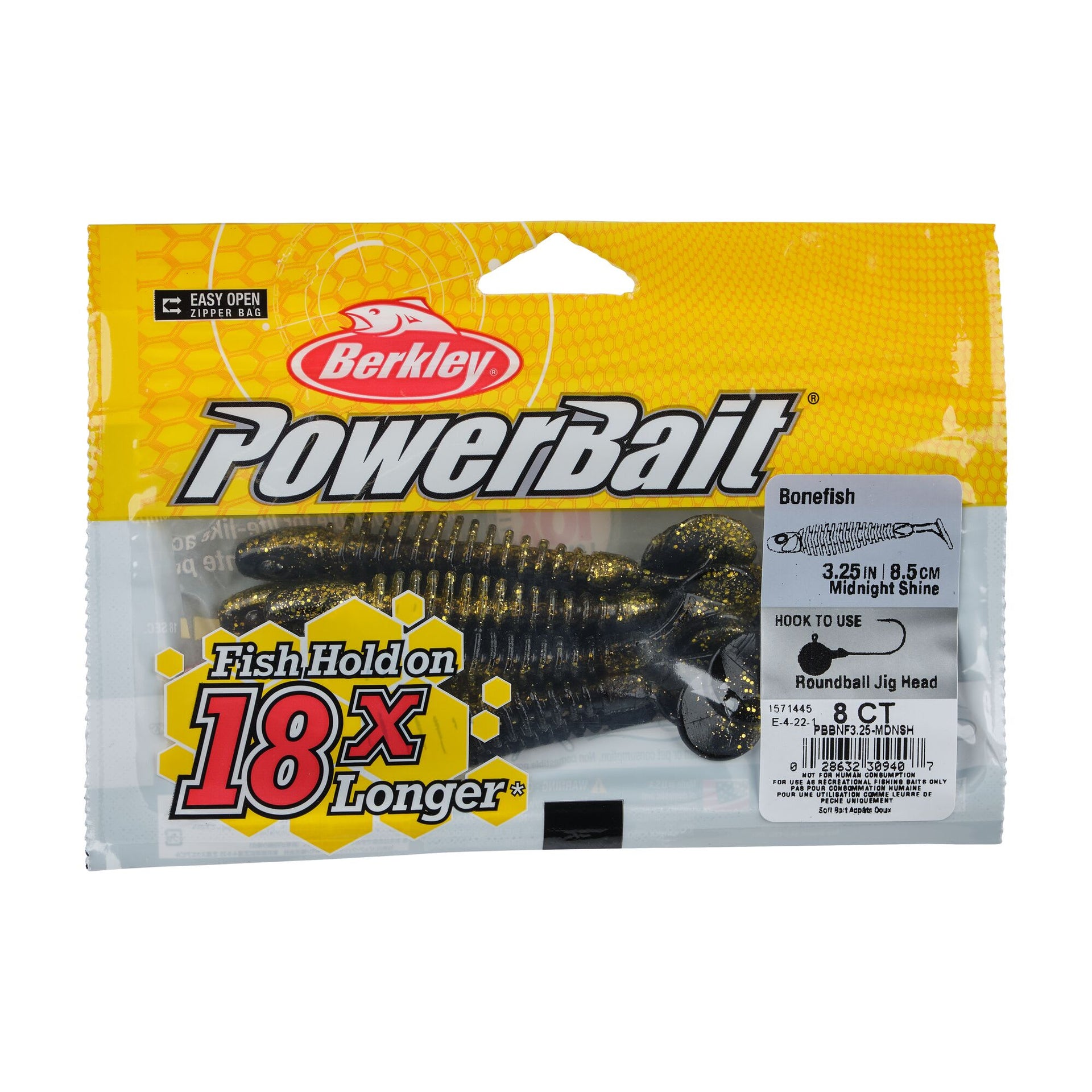 Berkley Bonefish PowerBait, Firecracker/Chartreuse