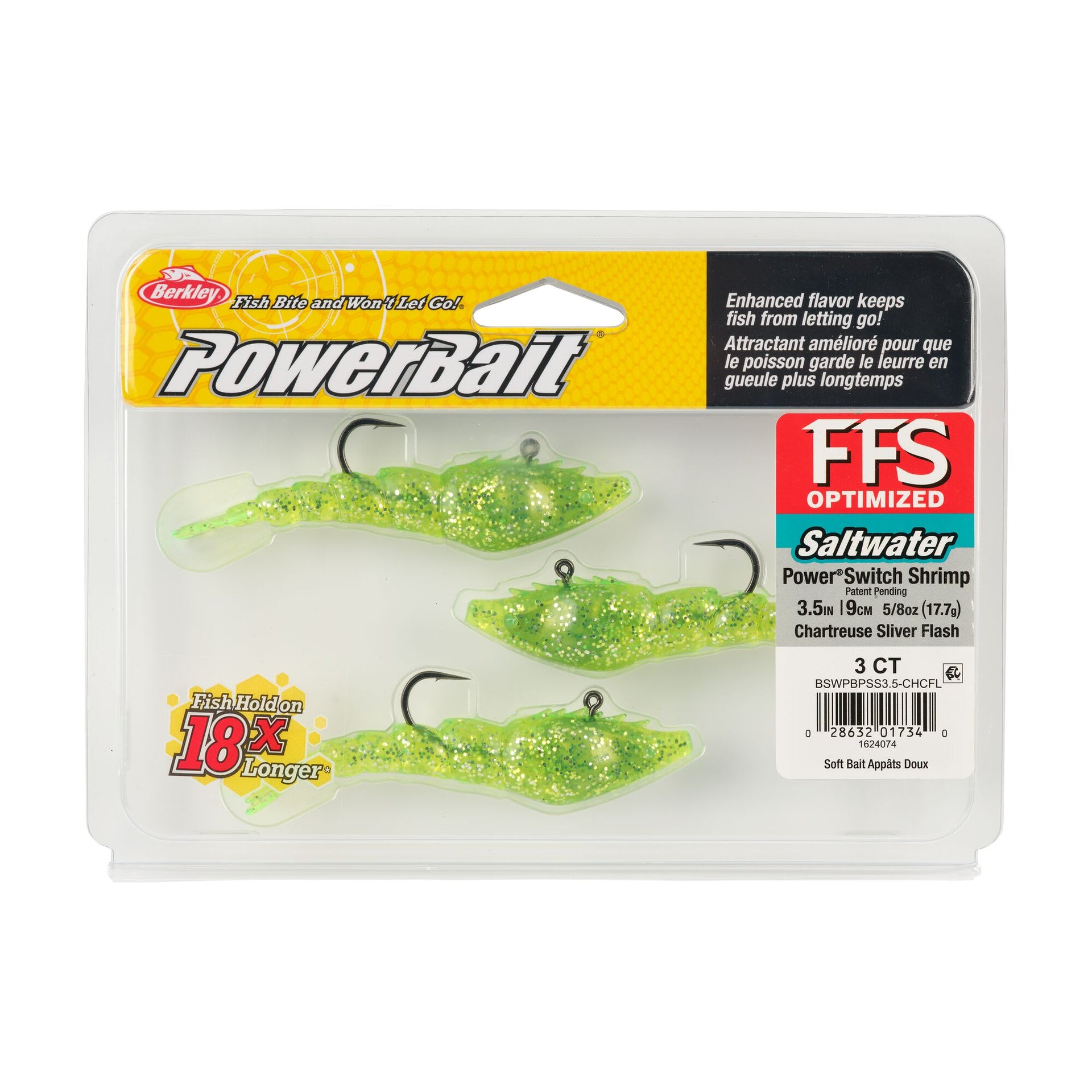 Berkley PowerBait Saltwater PowerSwitch Shrimp Soft Bait