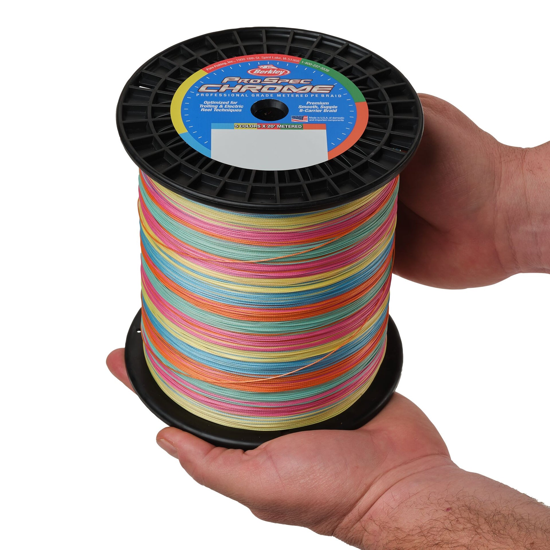 colorful chrome fishing reel ProSpec® Chrome Braid
