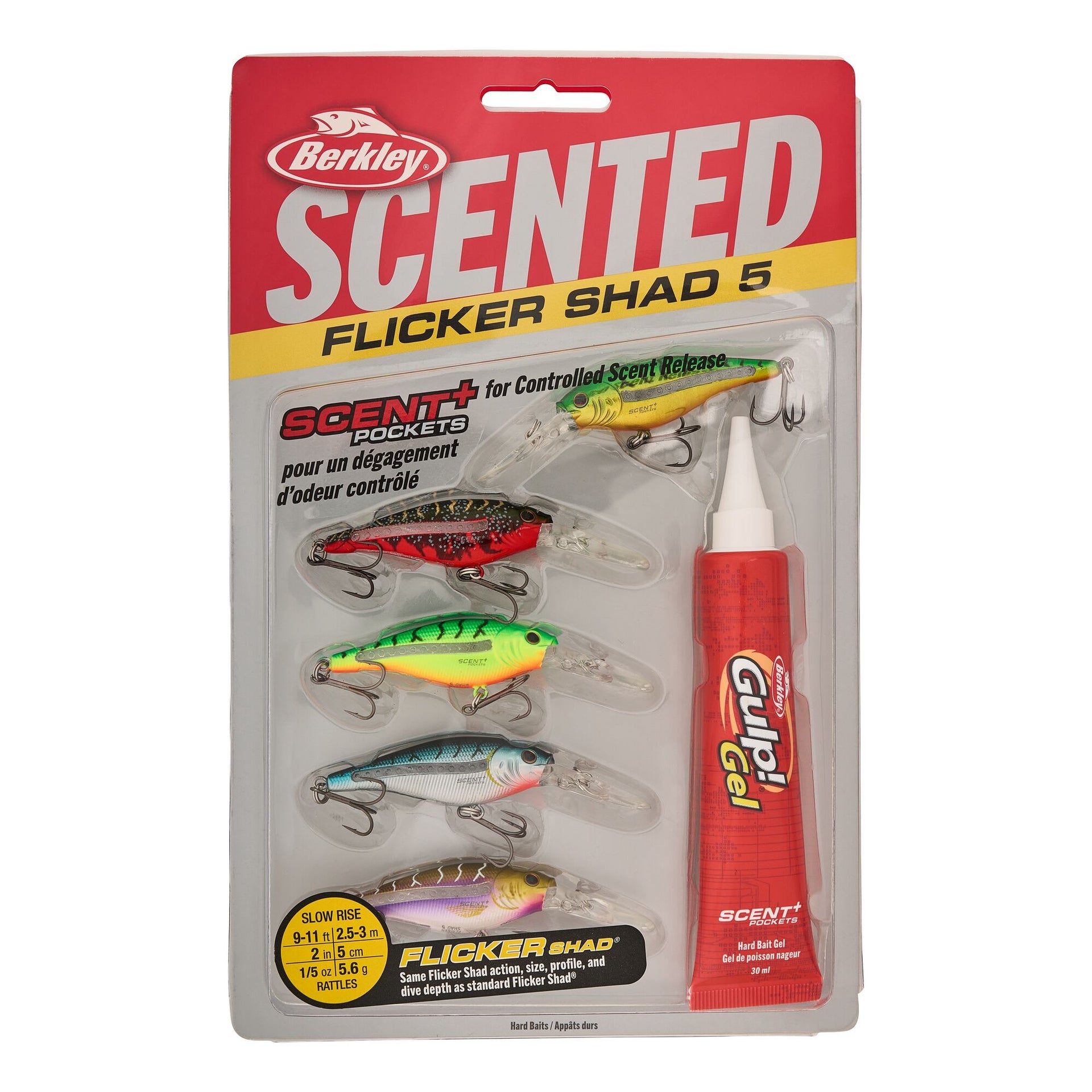 Scented Flicker Shad Tiger Pack