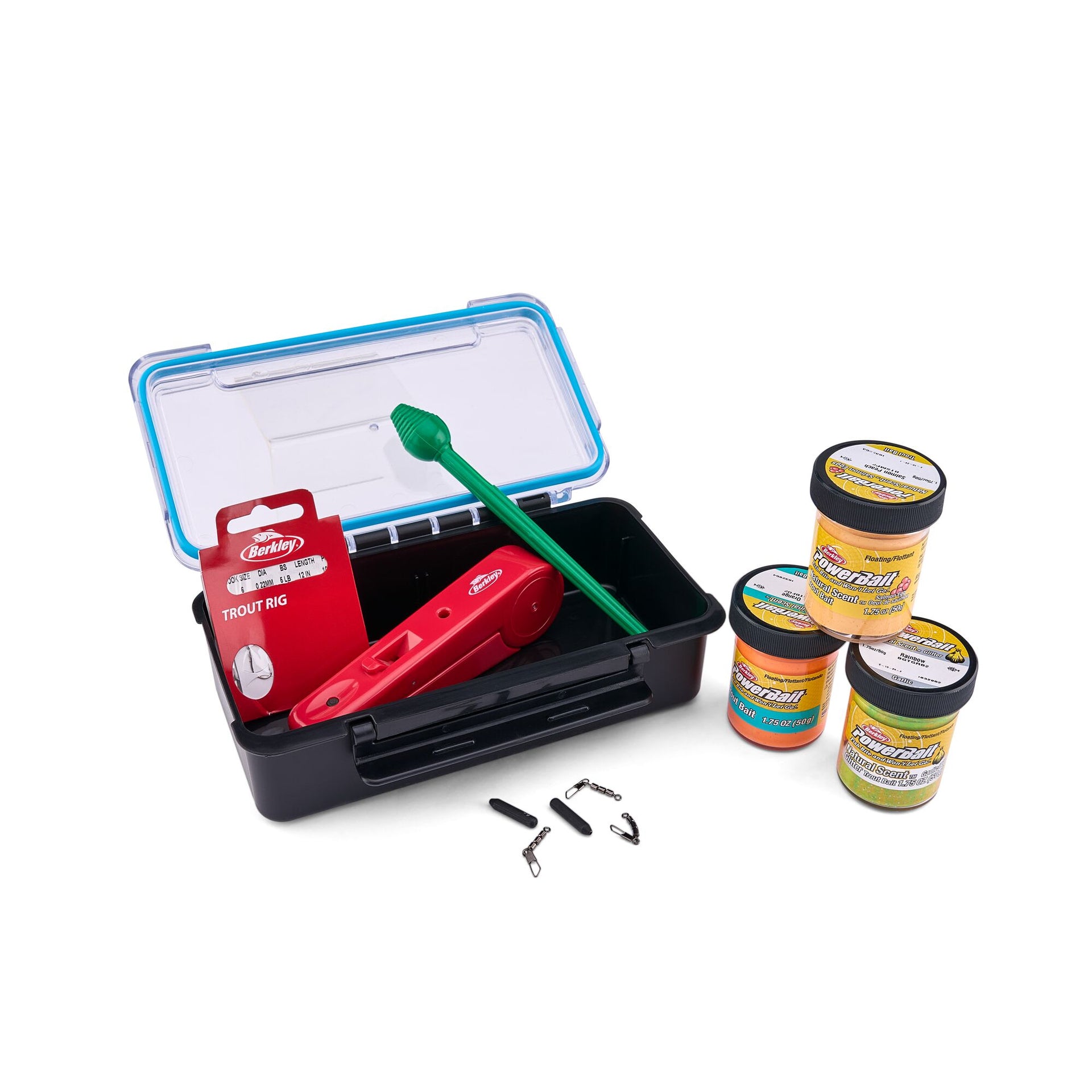 berkley fishing boxes and won't let go PowerBait Trout Dough Molding Premium Kit changer for trout fishing PLANO 3 TRAY SALT