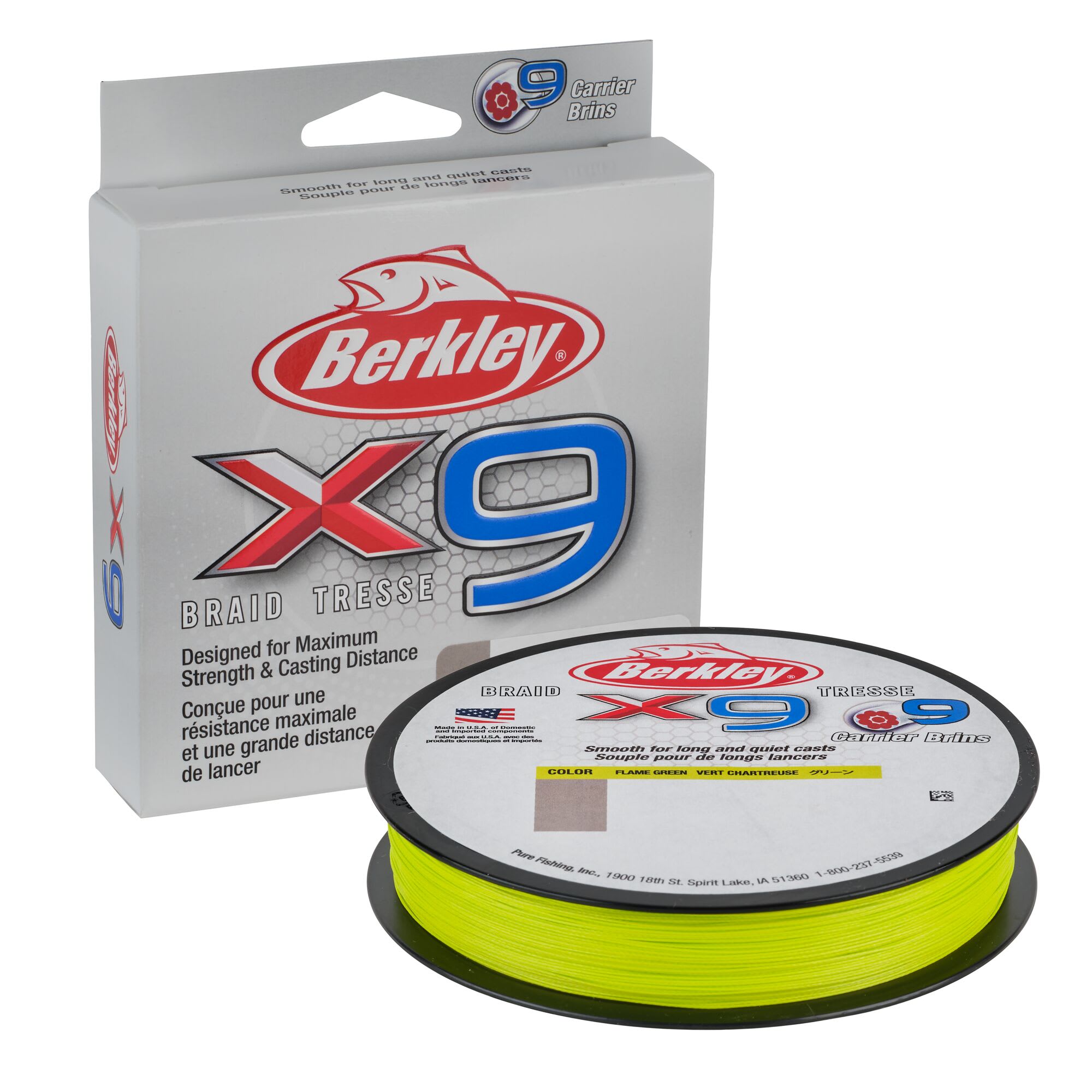 Berkley x9 Flame Green Braid - 80lb - 164 yds