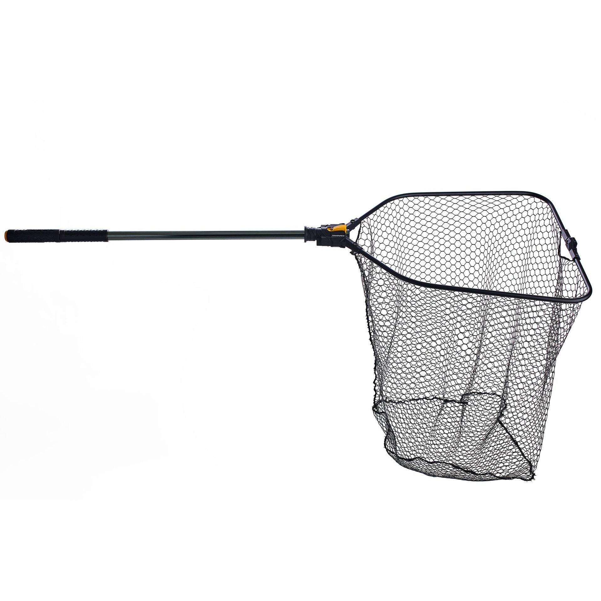 25 foot telescoping fishing net Fiblink Folding Aluminum Landing Fish Net with Extending T fiblink Net Diameter 21 inch Deep 5-Foot Telescopic
