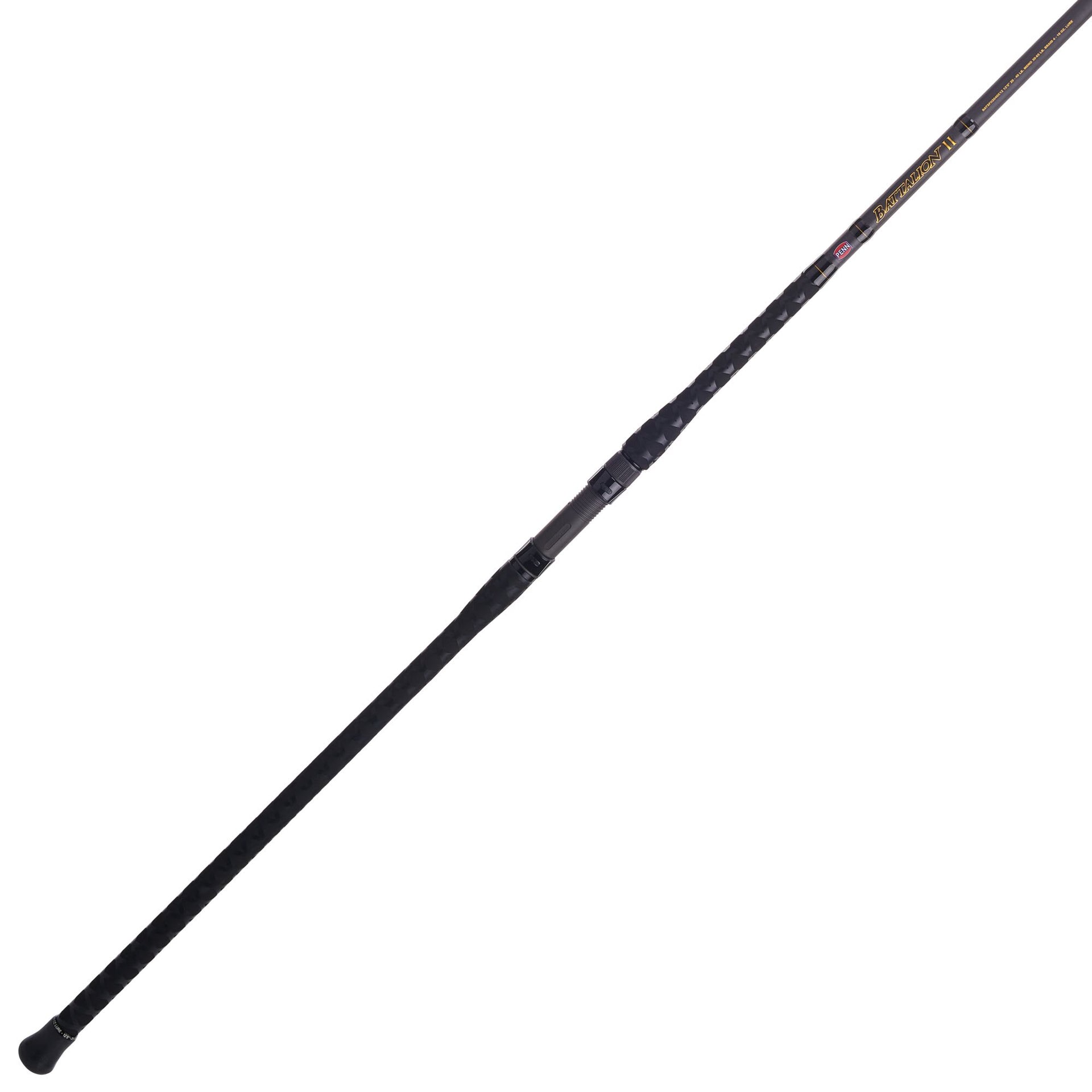 penn fishing battalion ii surf conventional fishing rod 10' Spinning Rod; Two Piece Rod, 12-20lb Line Rating, Medium Power, Moderate Fast Action, 3/4-3 oz. Lure Rating : Sports & Outdoors Fuji Alconite guides and Fuji reel seats Shore Conventional Boat Rods PENN