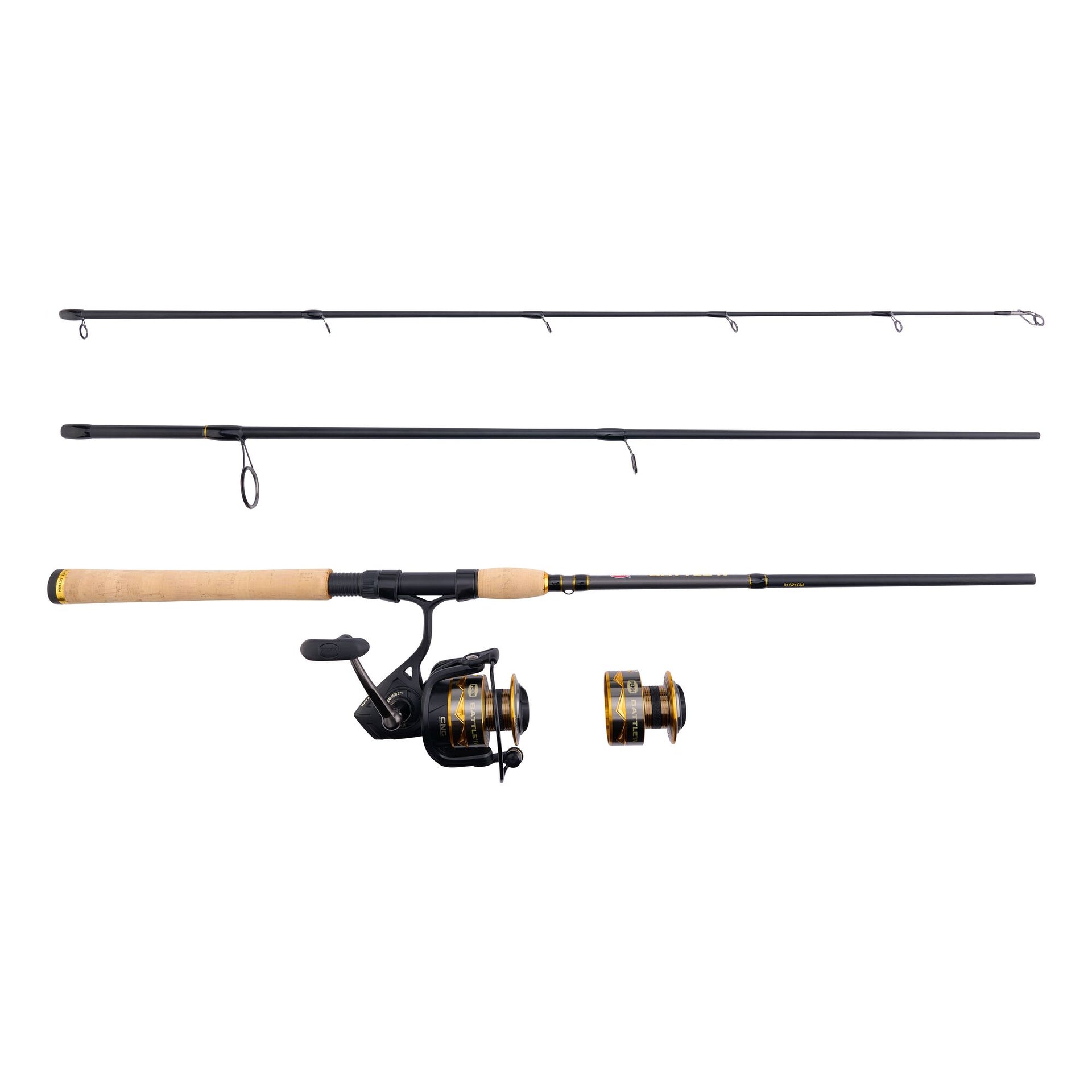 best travel spinning rod combo Penn BTLIV6000703MHTRVL Battle IV Travel Spinning Combo, 7'Medium
