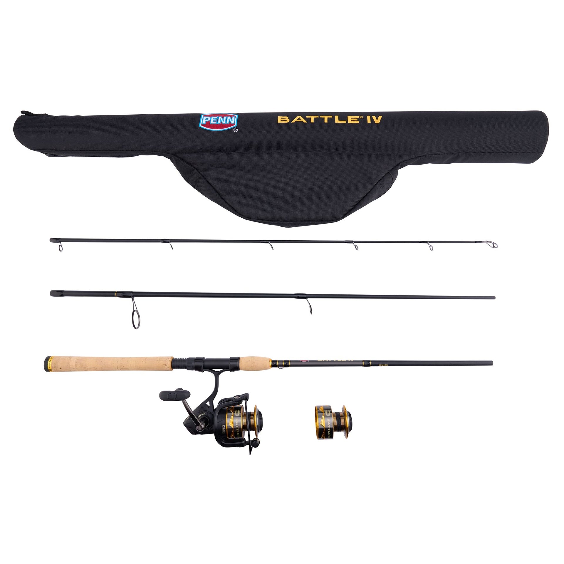 best travel spinning rod and reel combo Penn BTLIV6000703MHTRVL Battle IV Travel Spinning Combo, 7'Medium