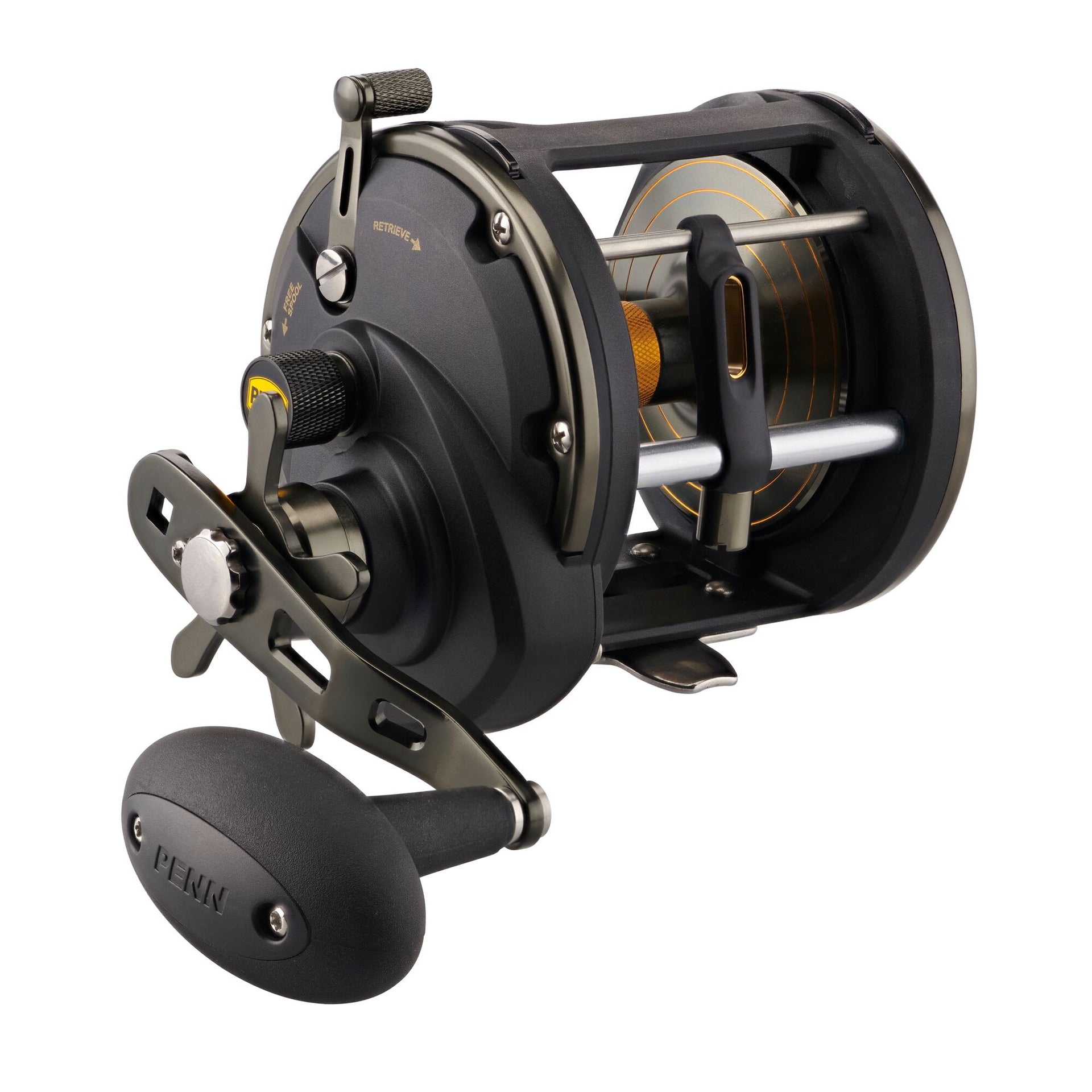 baitcasting reel without level wind PENN Squall® II Level Wind Conventional Reel