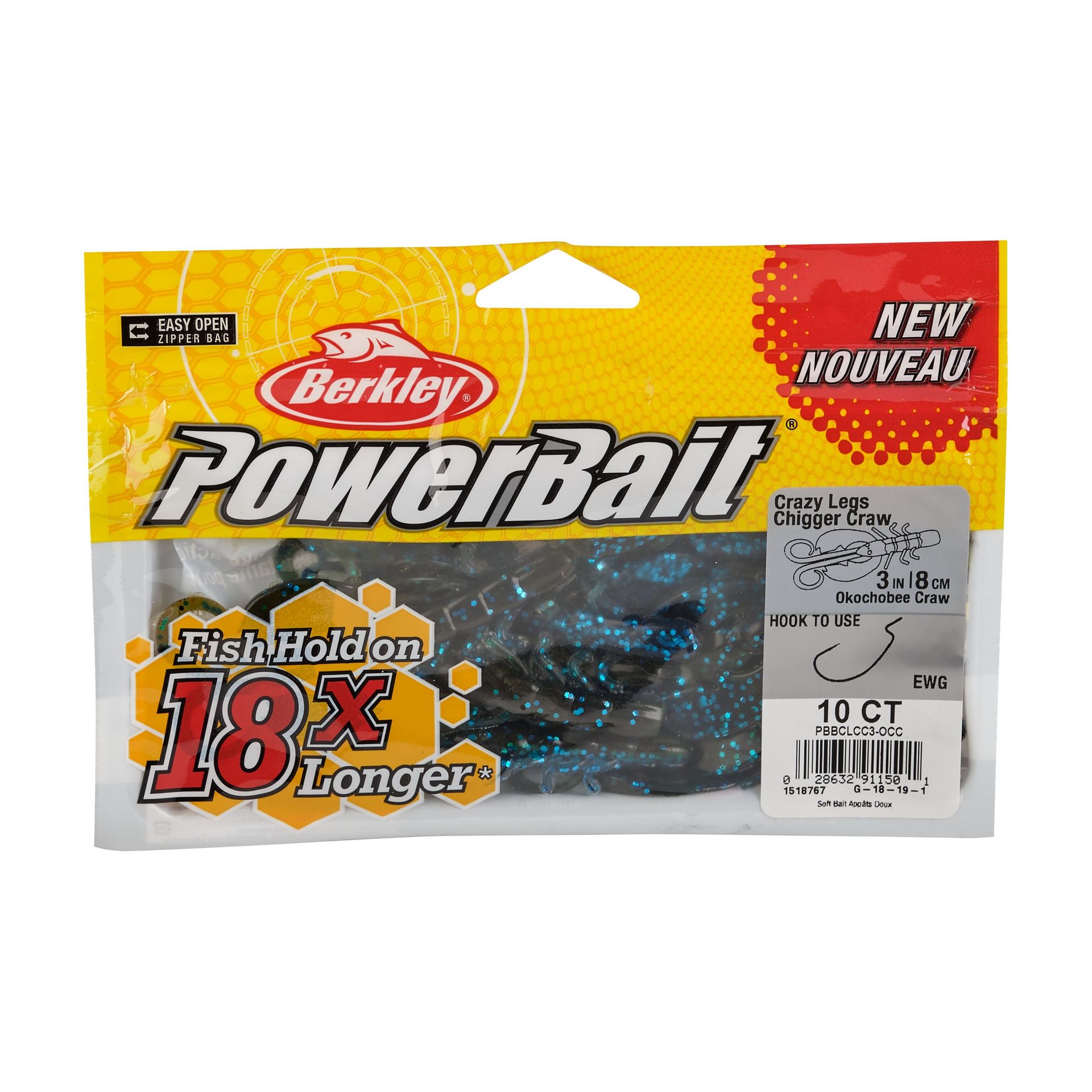 PowerBait® Crazy Legs Chigger Craw