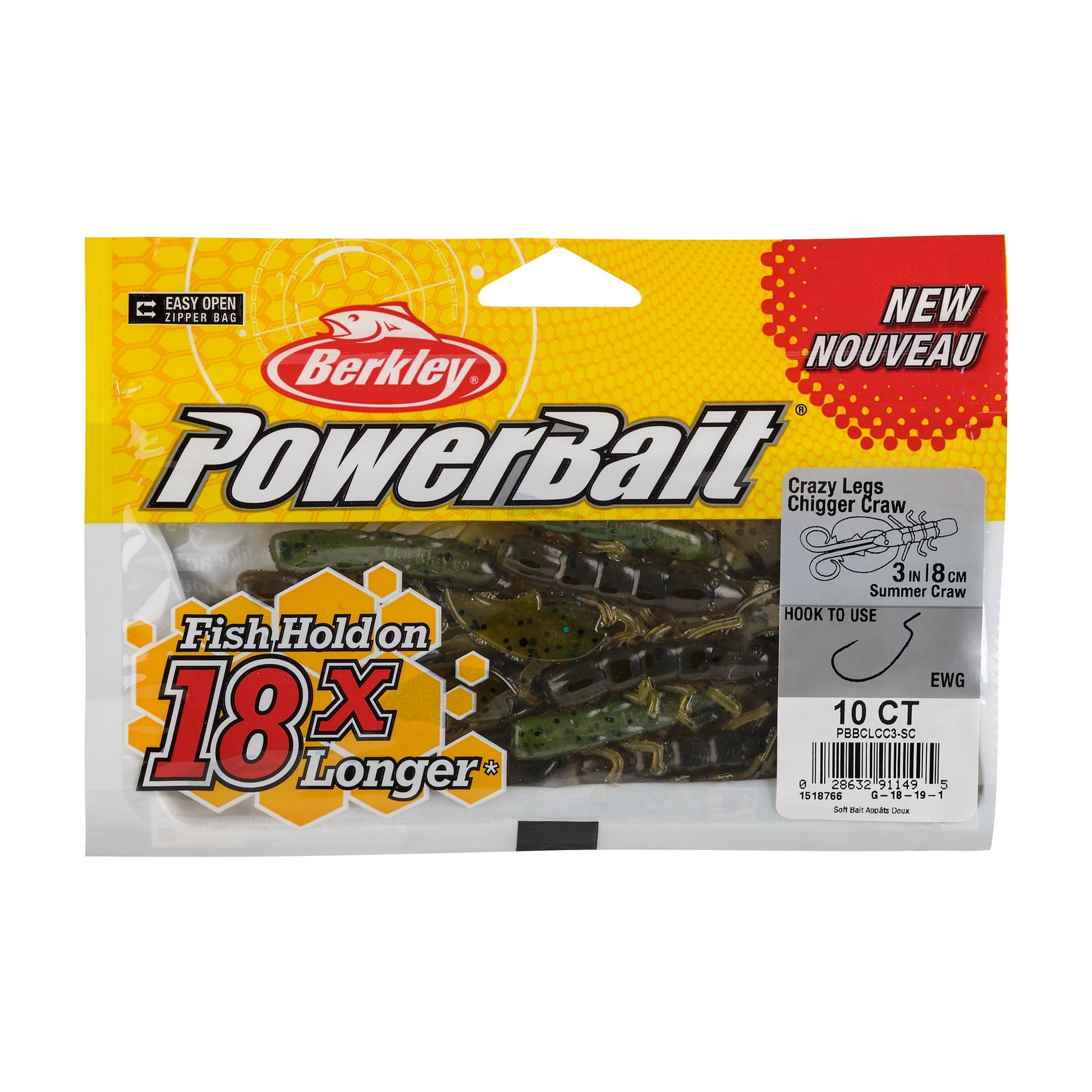 PowerBait® Crazy Legs Chigger Craw