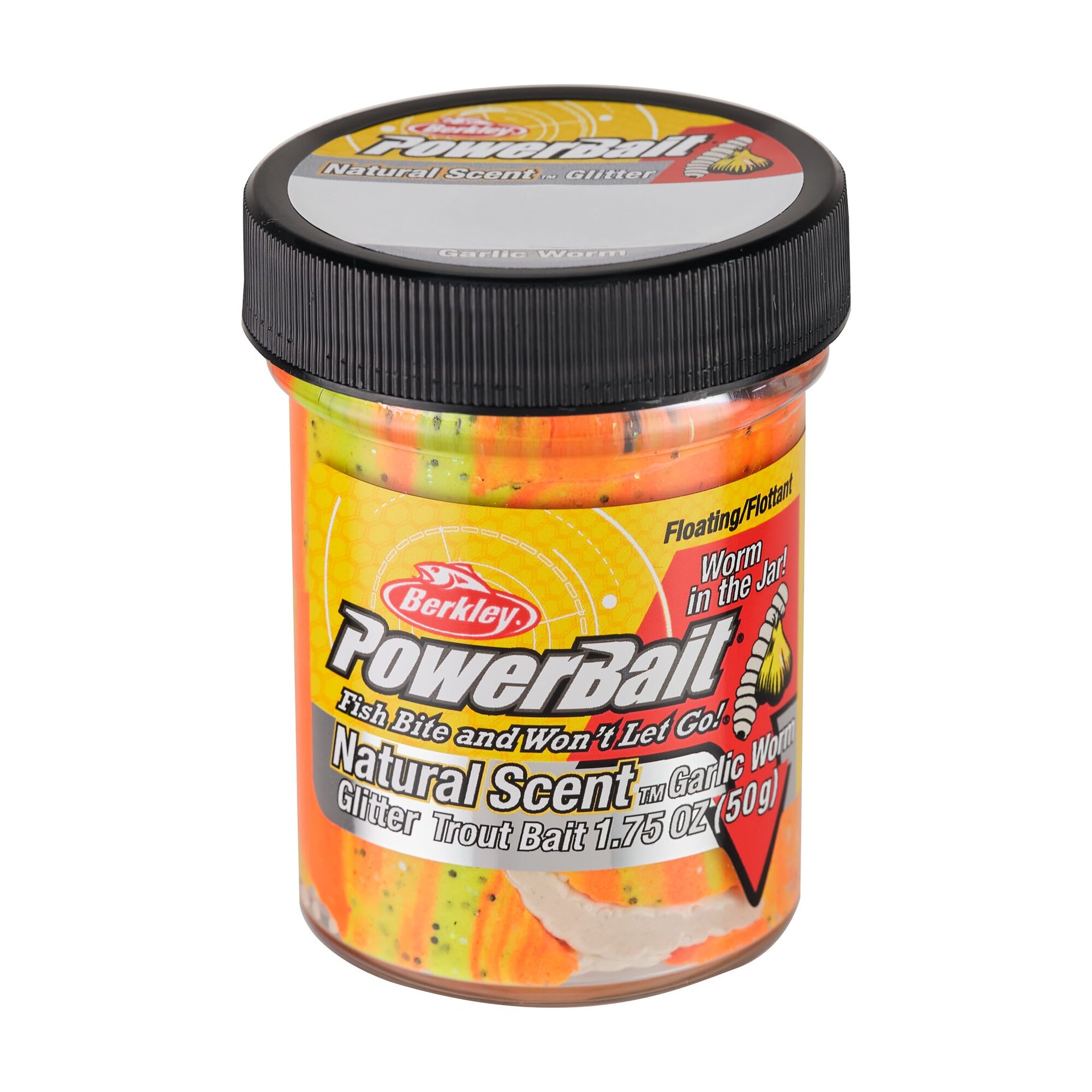 berkley fishing berkley powerbait glitter trout bait PowerBait Natural Glitter Trout Bait-Worm/Tequila Salt