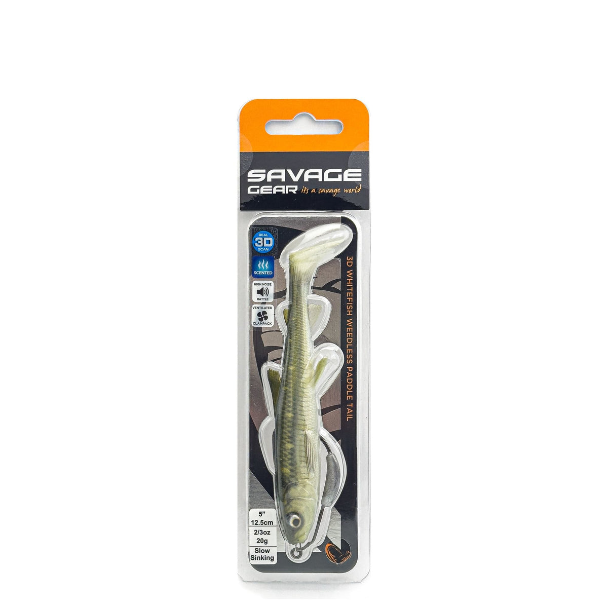 Savage Gear 3D Whitefish Weedless Paddle Tail