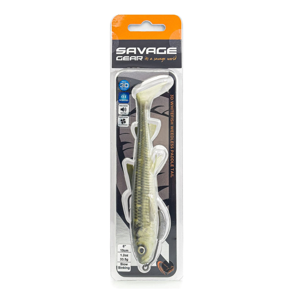 Savage Gear 3D Whitefish Weedless Paddle Tail