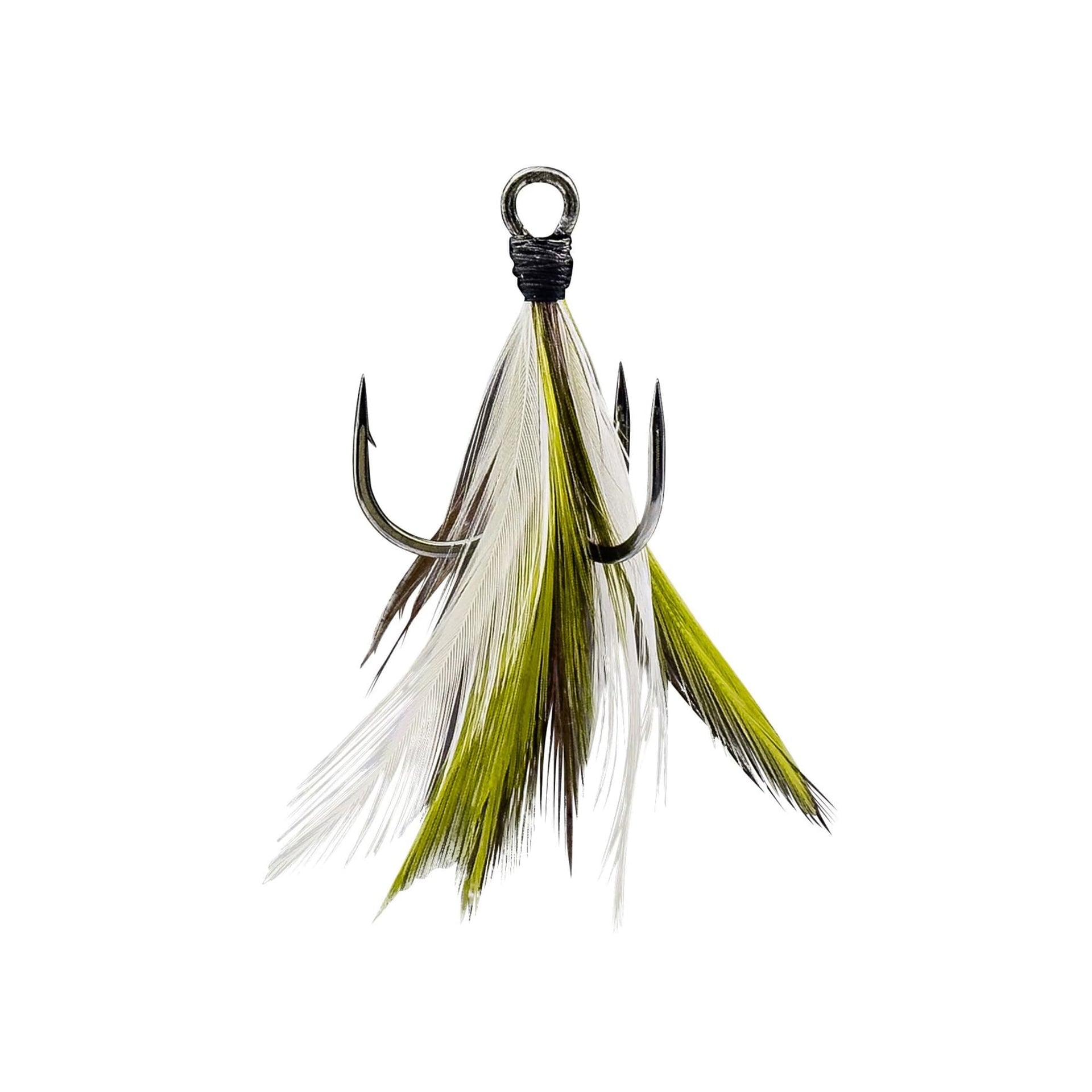 Feathered Treble Hooks White