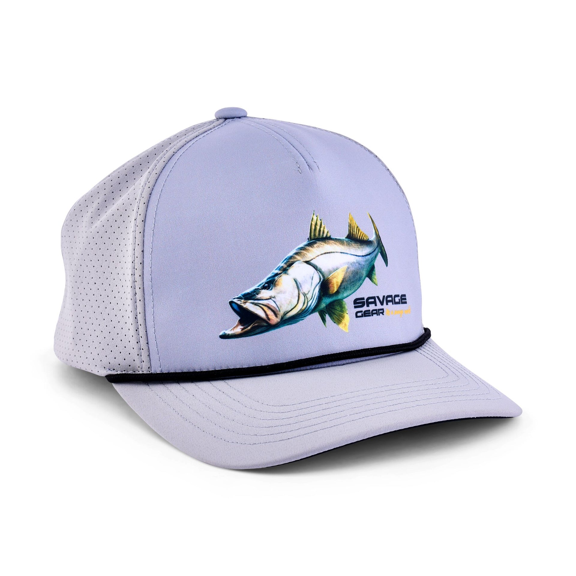 Savage Gear Snook Performance Rope Snapback Hat One Size White