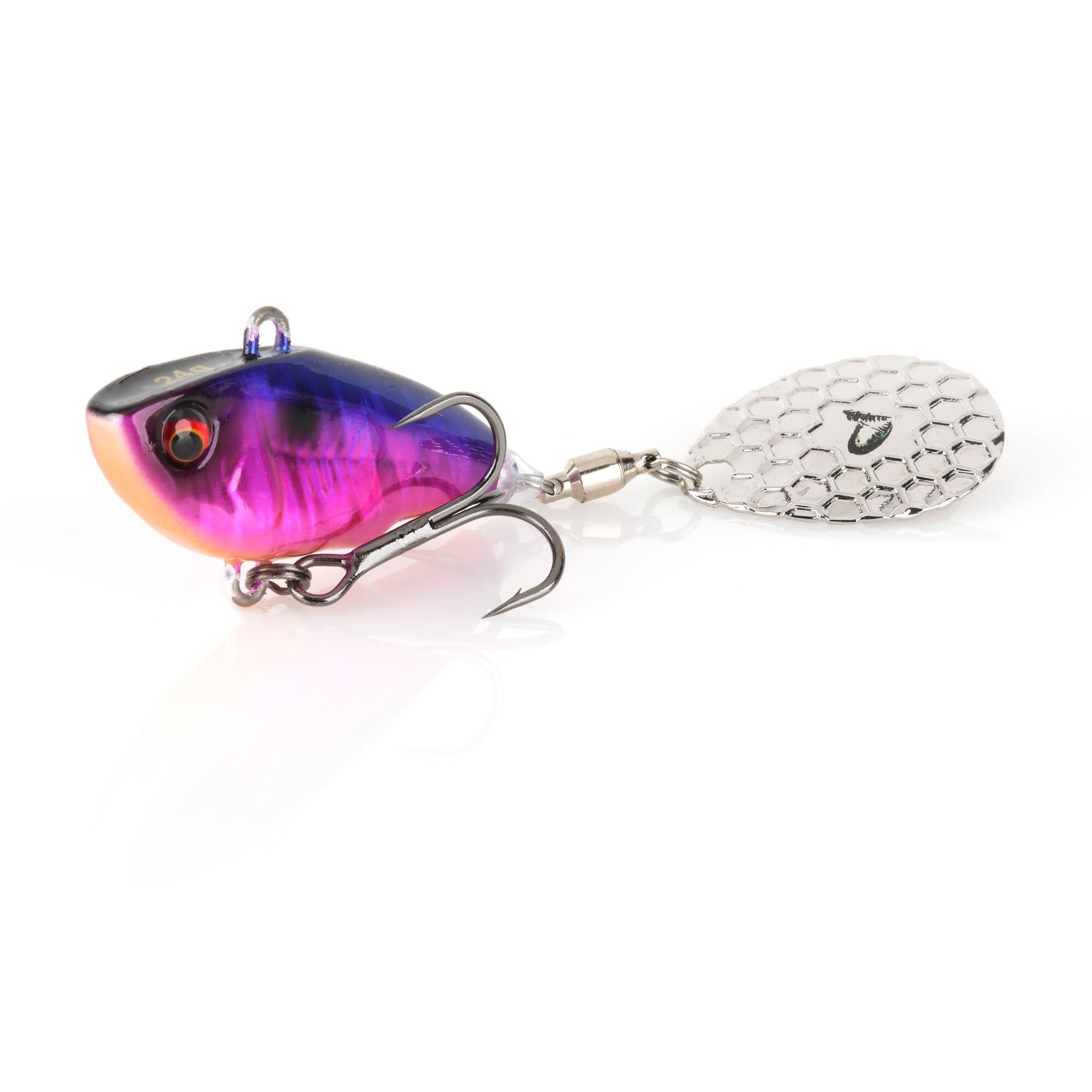 avintage fishing lure fat fish pink with glitter Savage Gear Fat Tail Spin