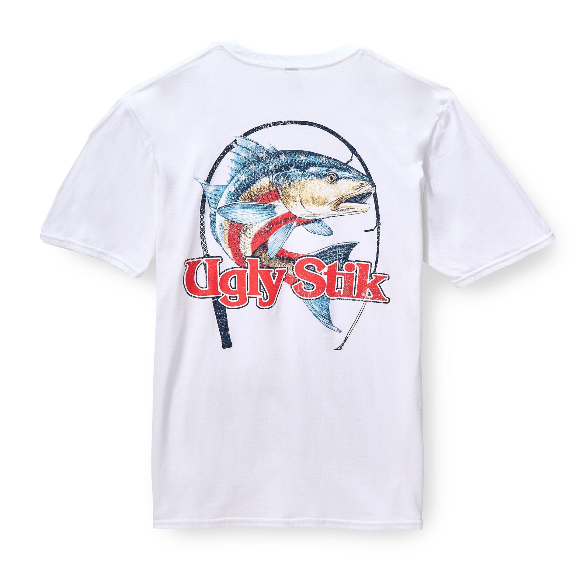 Ugly Stik Redfish Flag Americana T-Shirt