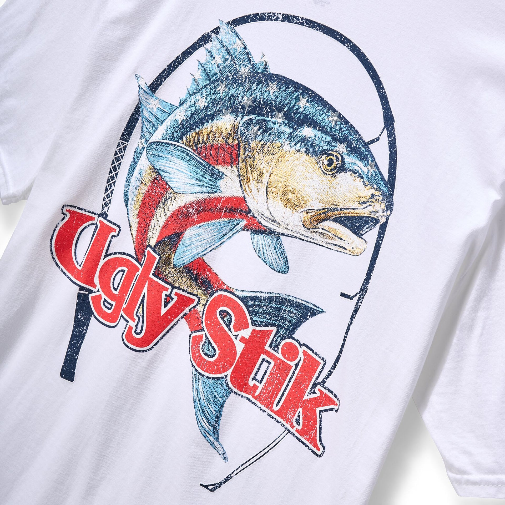 Ugly Stik Redfish Flag Americana T-Shirt