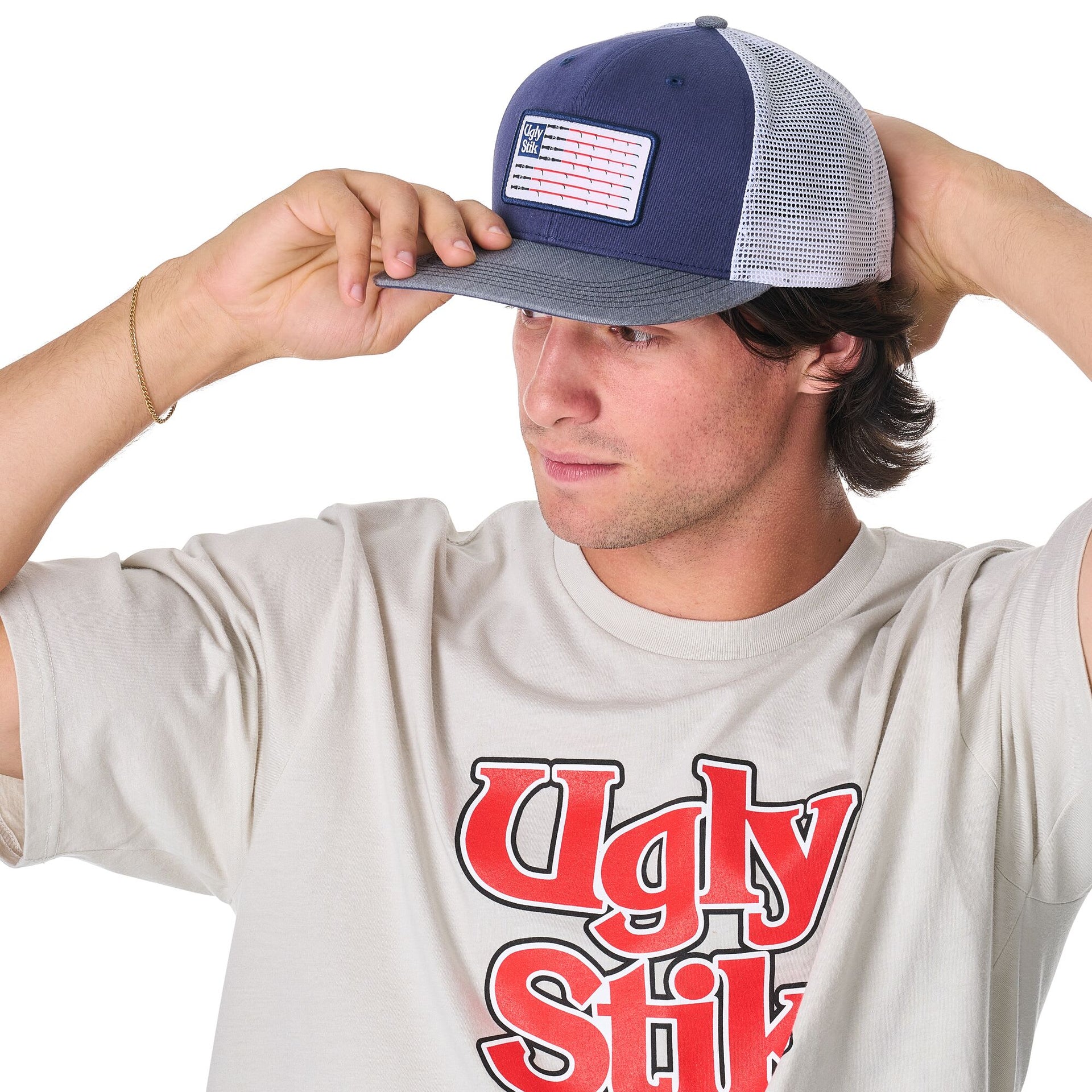 Ugly Stik Rod Flag Patch Trucker