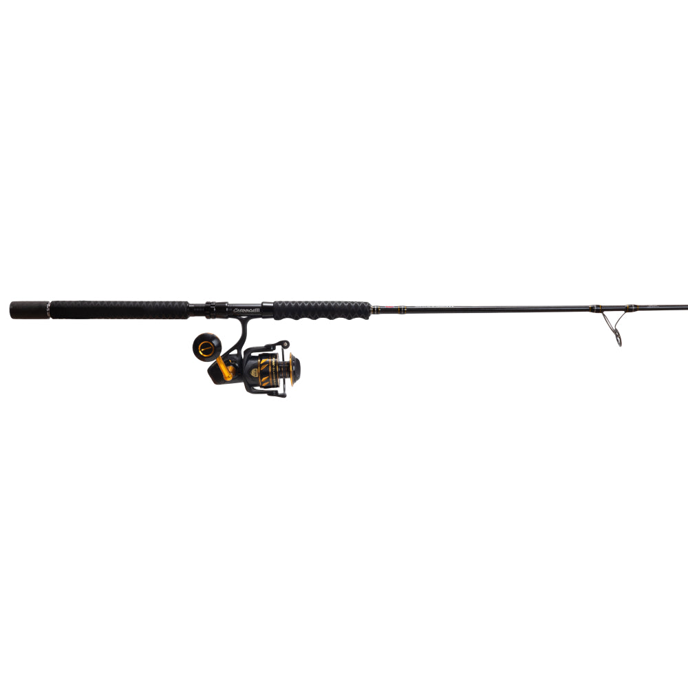 Fishing rod and reel set on a white background