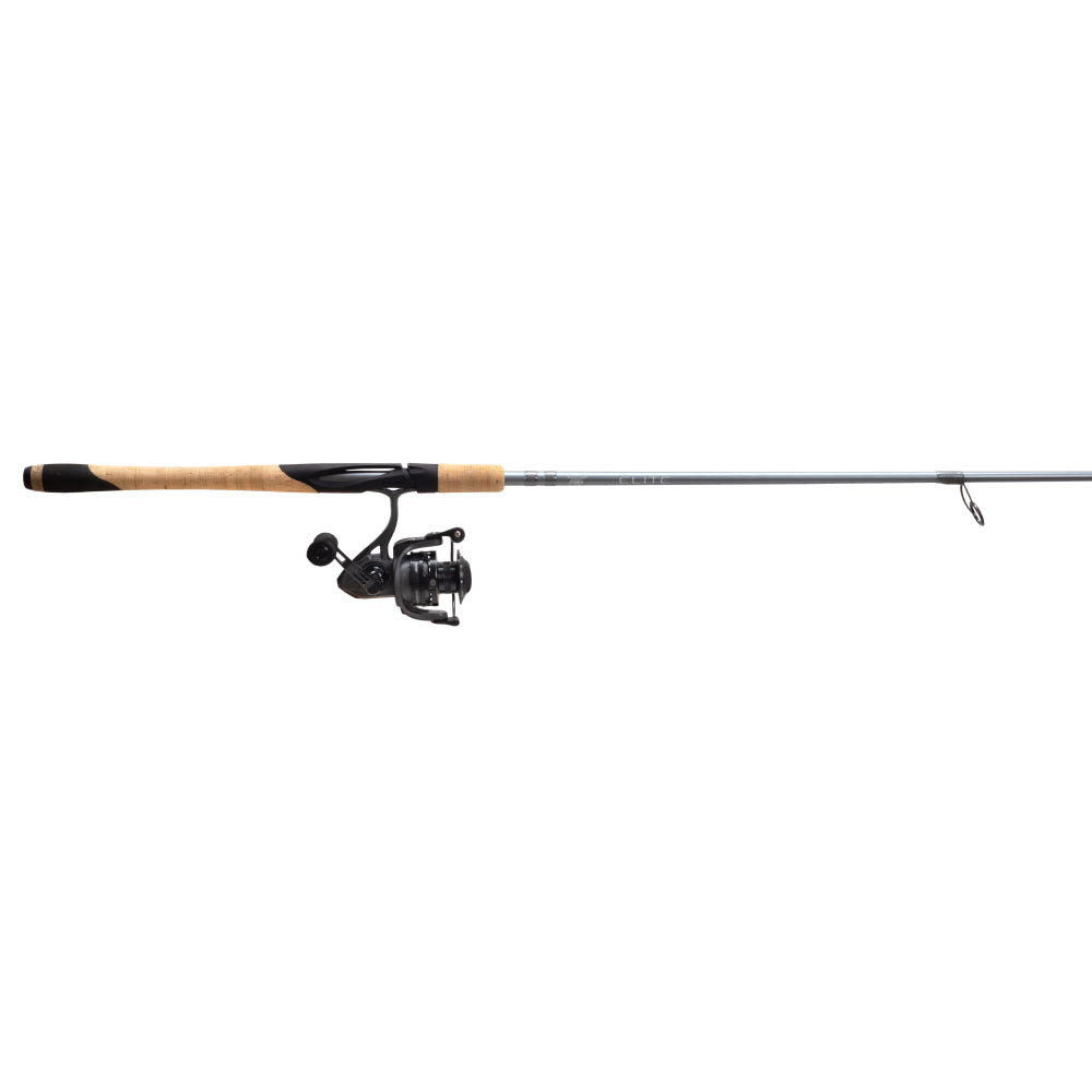 Fishing rod and reel set on a white background
