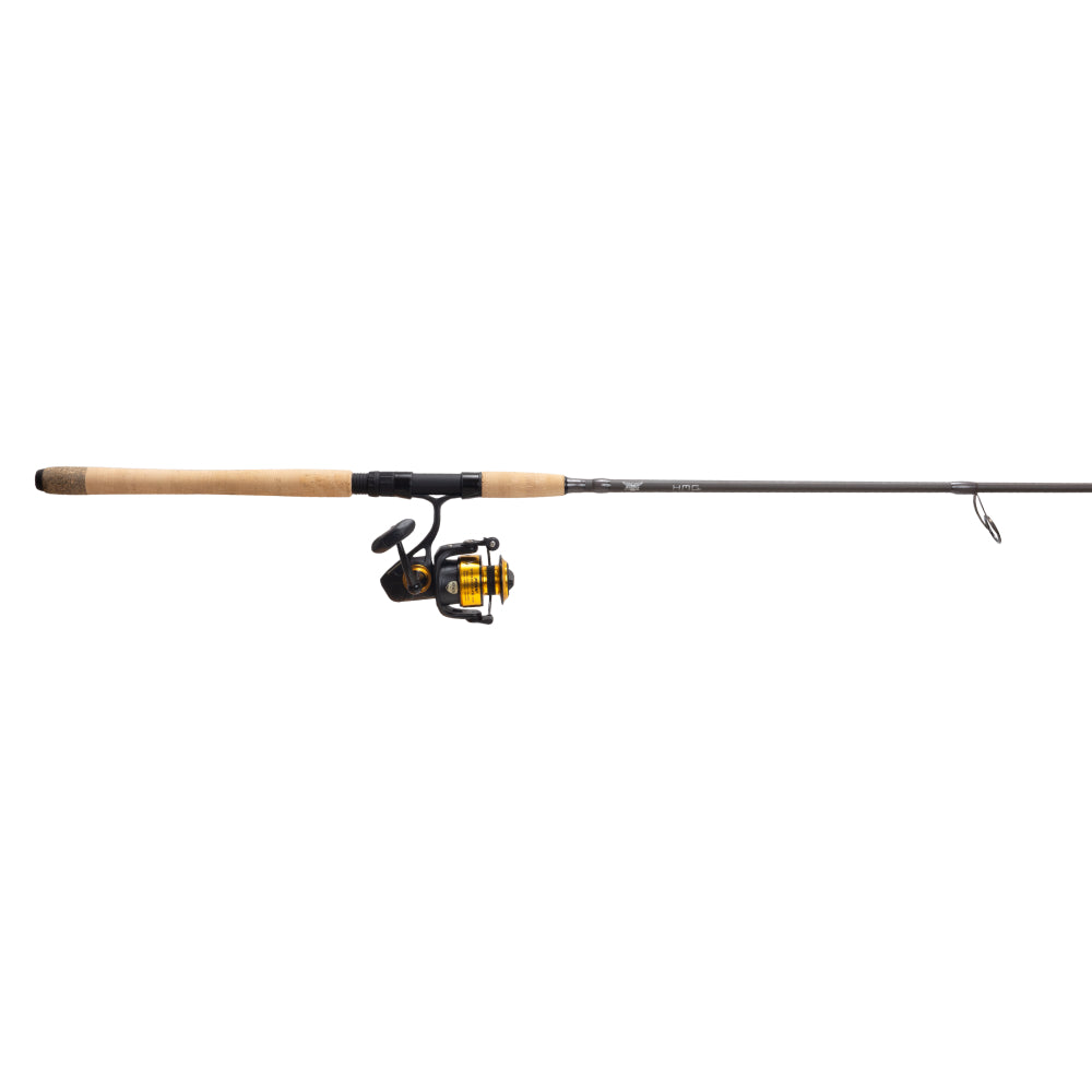 Fishing rod and reel set on a white background