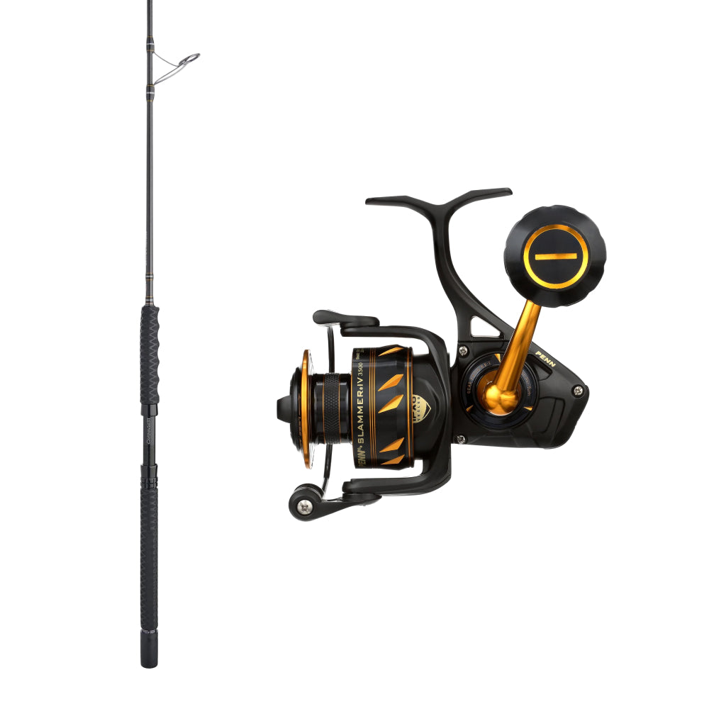 Fishing rod and reel set on a white background