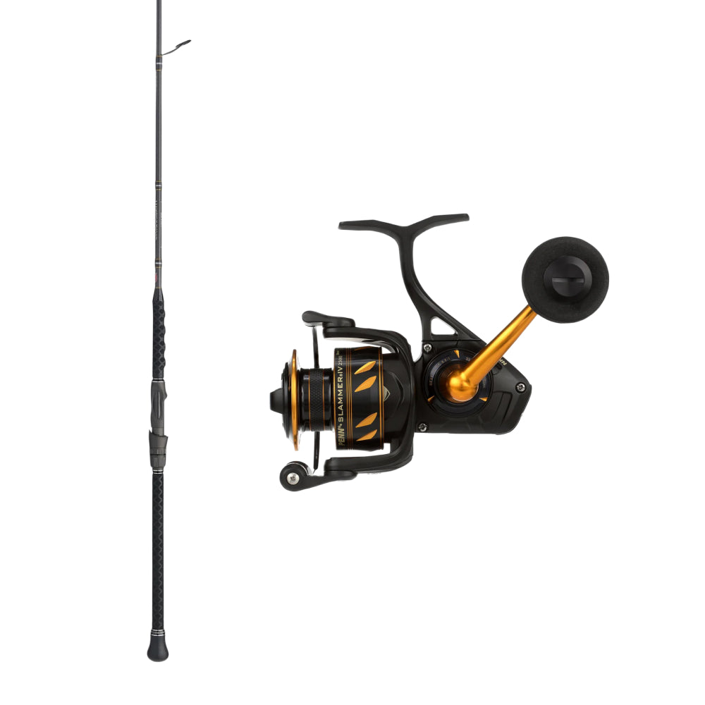 Fishing rod and reel set on a white background