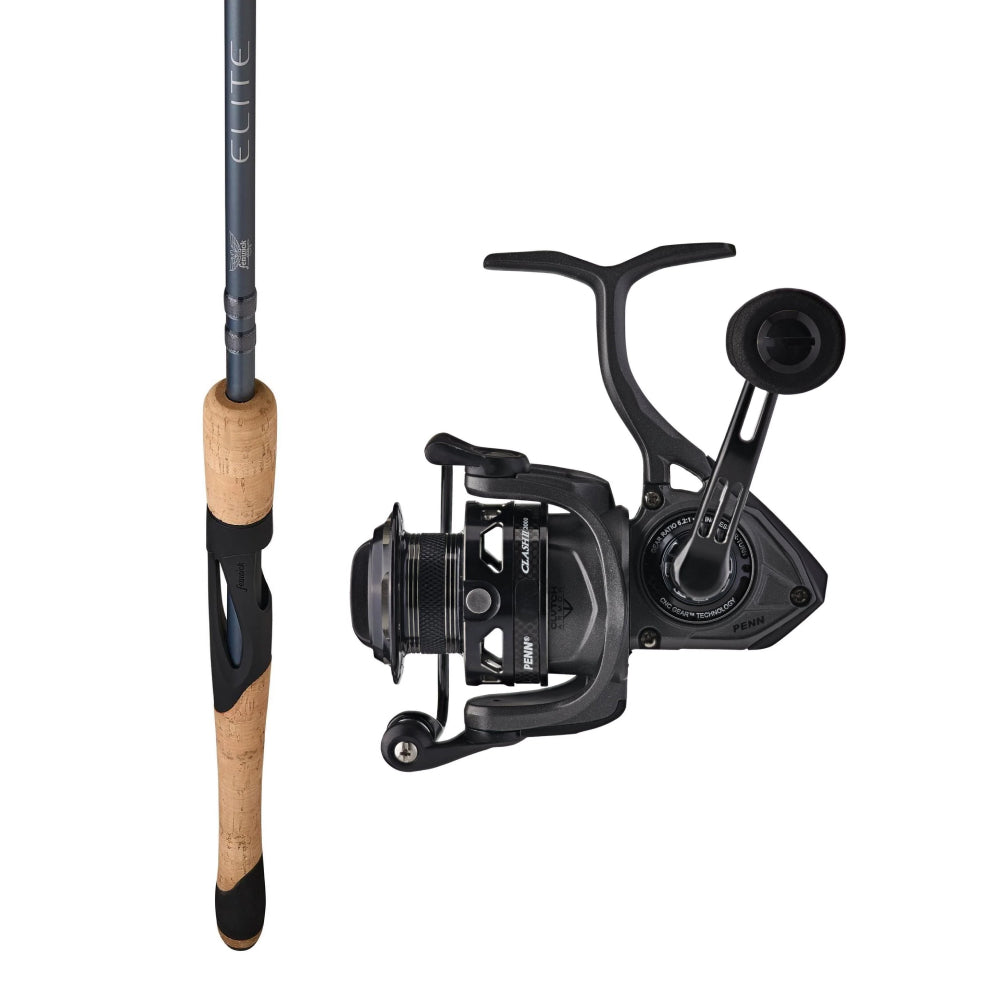 Fishing rod and reel set on a white background