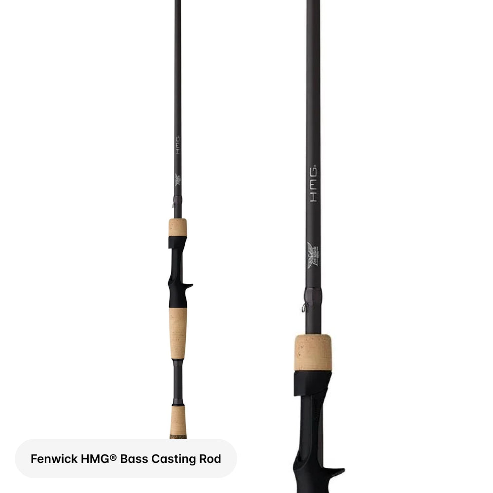 Fenwick HMG Bass Casting Rod on a white background
