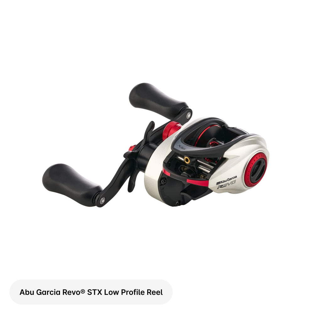 Abu Garcia Revo STX Low Profile Reel on a white background